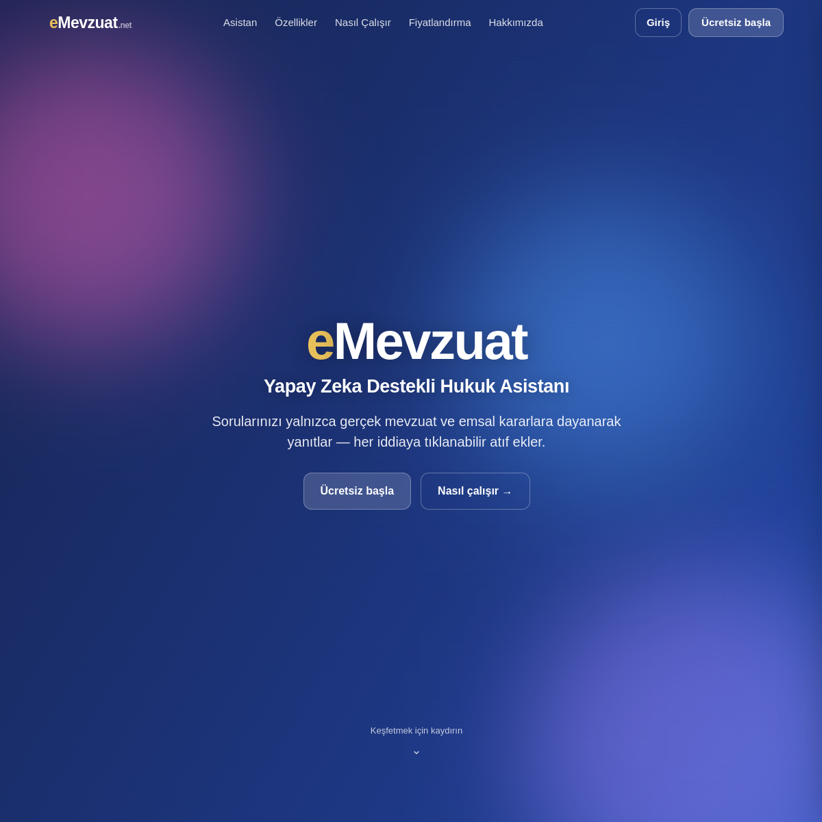 eMevzuat - Yapay Zeka Destekli Hukuk Asistanı