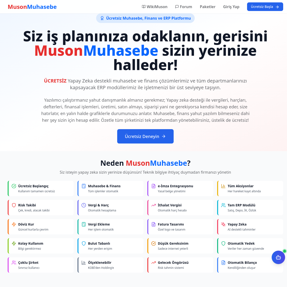 Muson Muhasebe Web Sitesi